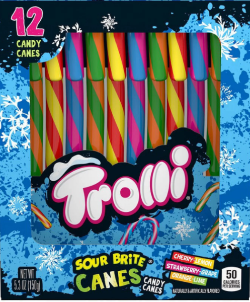 FERRARA Candy Canes Trolli 'Sour Brite' Zuckerstangen 12 Stück 150gr Import USA